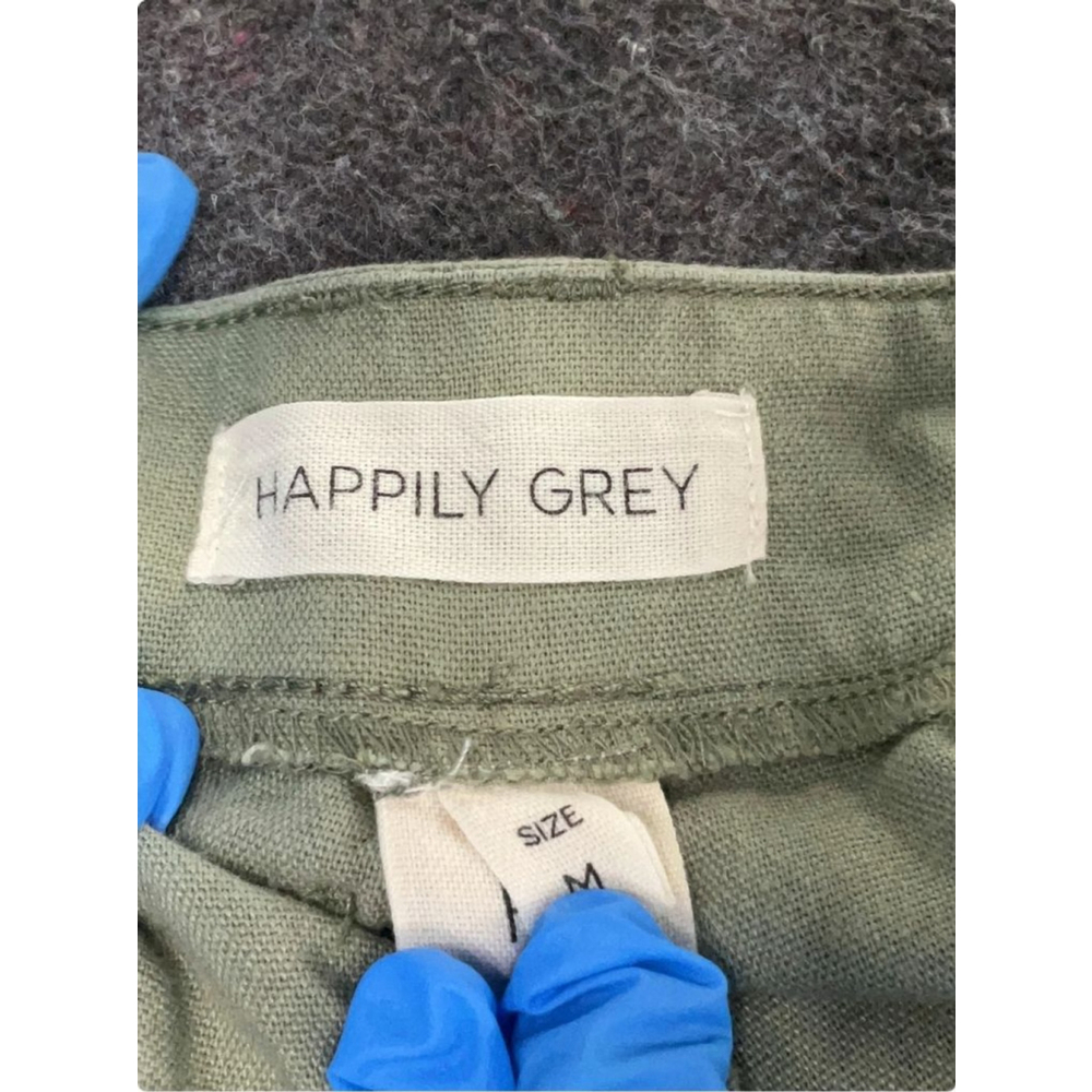 Happily Grey Green Drawstring Casual Shorts Size M - Picture 3 of 4